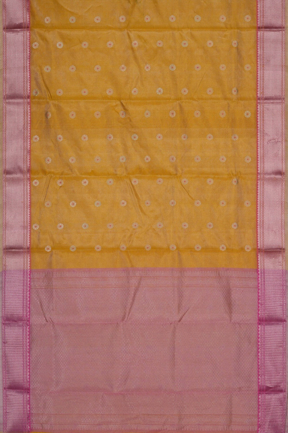 Image of Chanderi Tissue Silk Gold Saree